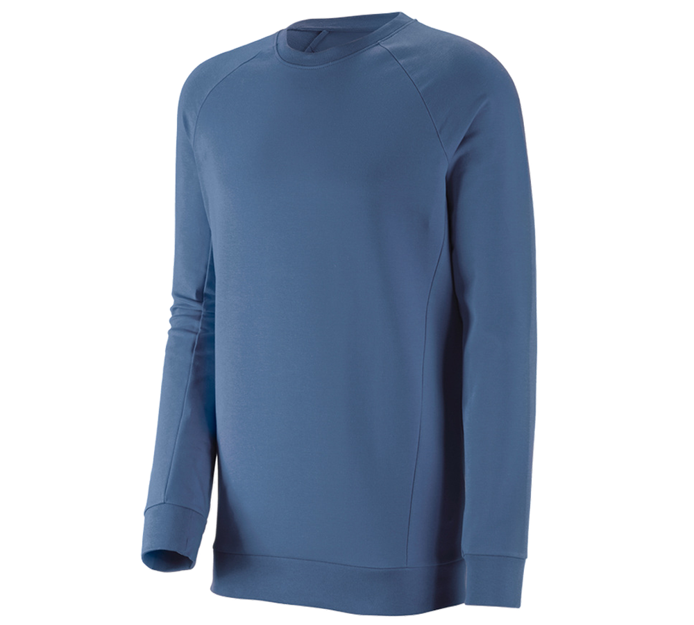 Bovenkleding: e.s. Sweatshirt cotton stretch, long fit + kobalt