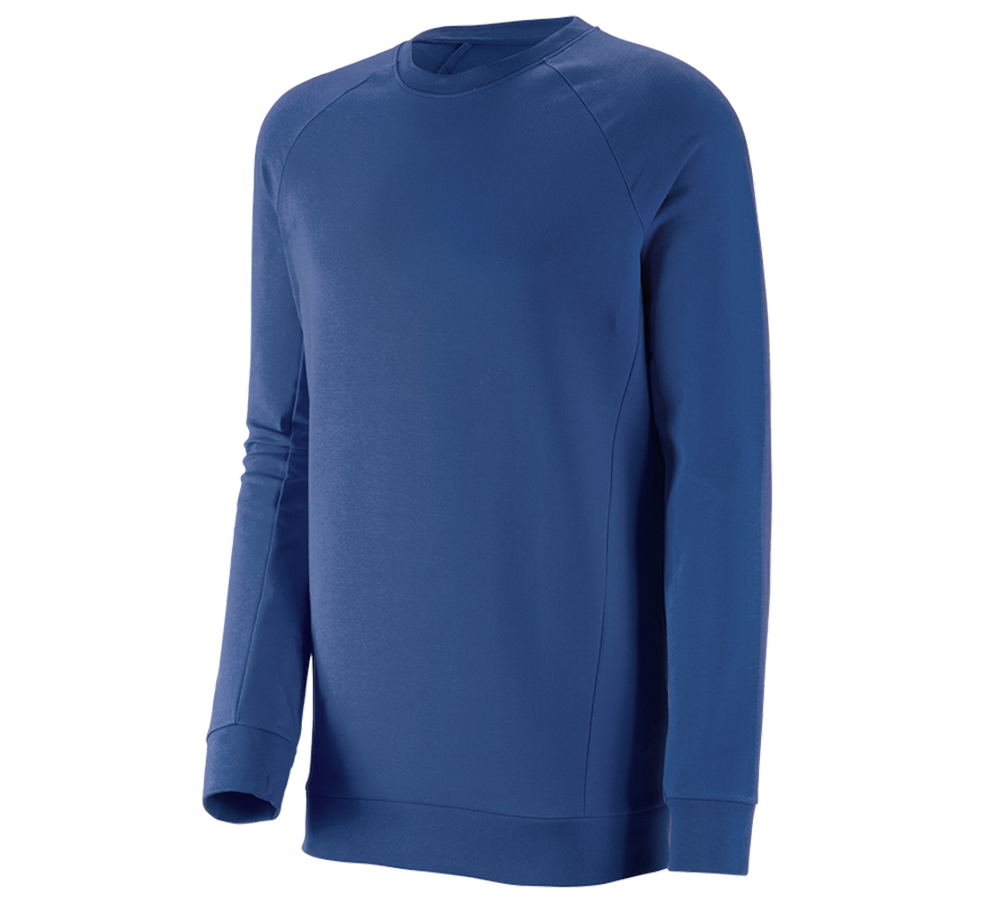Bovenkleding: e.s. Sweatshirt cotton stretch, long fit + alkalisch blauw
