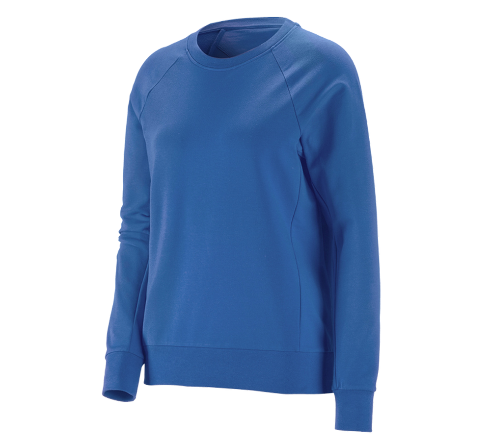 Onderwerpen: e.s. Sweatshirt cotton stretch, dames + gentiaanblauw
