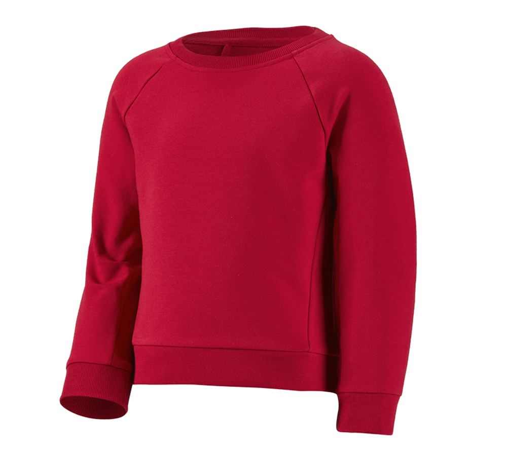 Bovenkleding: e.s. Sweatshirt cotton stretch, kinderen + vuurrood