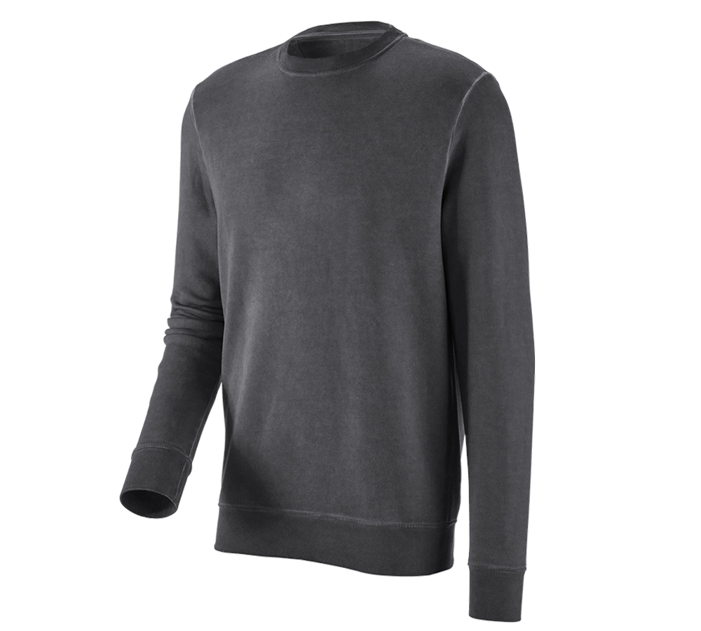 Bovenkleding: e.s. Sweatshirt vintage poly cotton + oxidezwart vintage