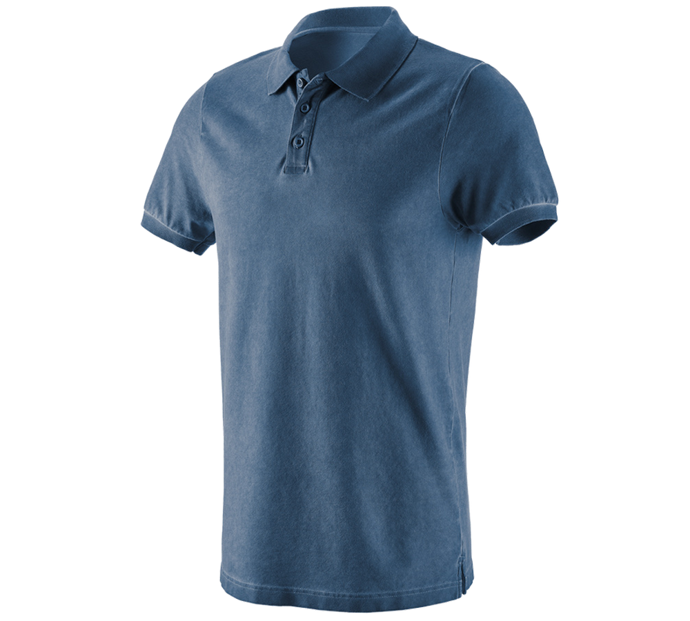 Bovenkleding: e.s. Polo-Shirt vintage cotton stretch + antiek blauw vintage