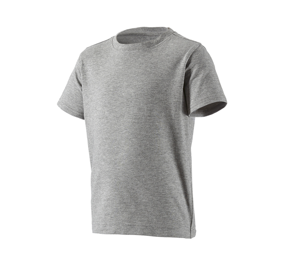 Onderwerpen: e.s. T-shirt cotton stretch, kinderen + grijs mêlee