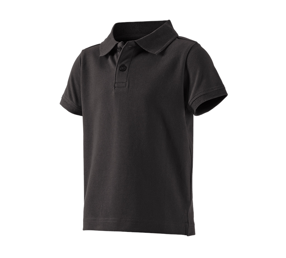 Bovenkleding: e.s. Polo-Shirt cotton stretch, kinderen + zwart