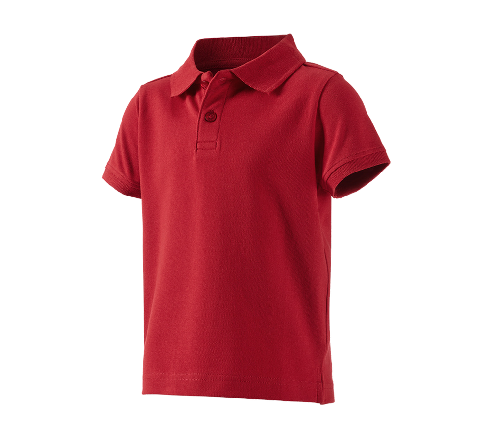 Bovenkleding: e.s. Polo-Shirt cotton stretch, kinderen + vuurrood