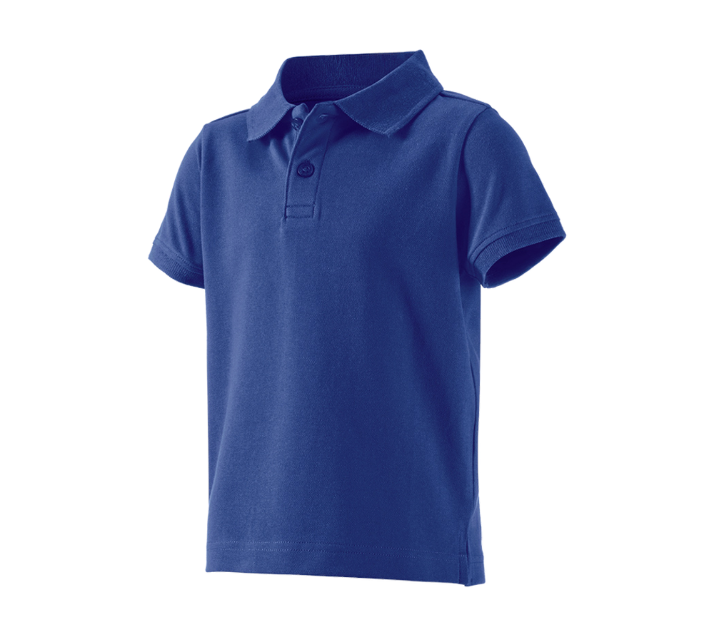 Bovenkleding: e.s. Polo-Shirt cotton stretch, kinderen + korenblauw