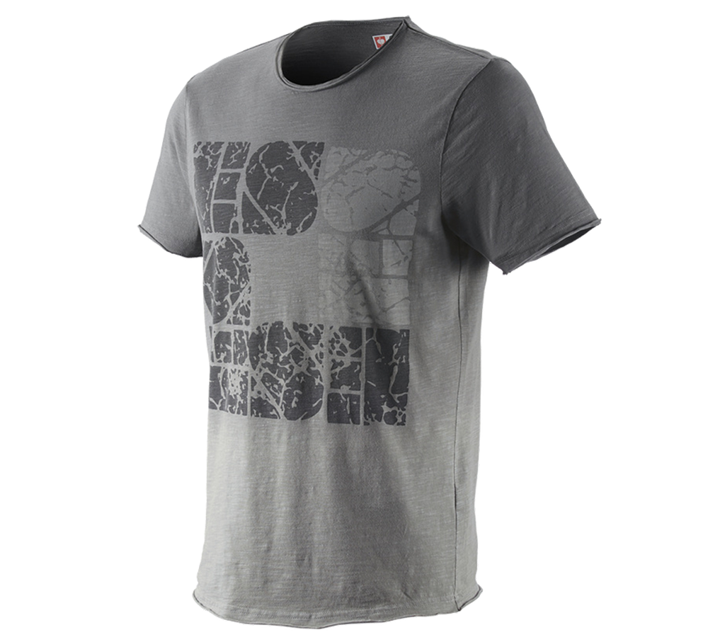 Bovenkleding: e.s. T-Shirt denim workwear + graniet vintage