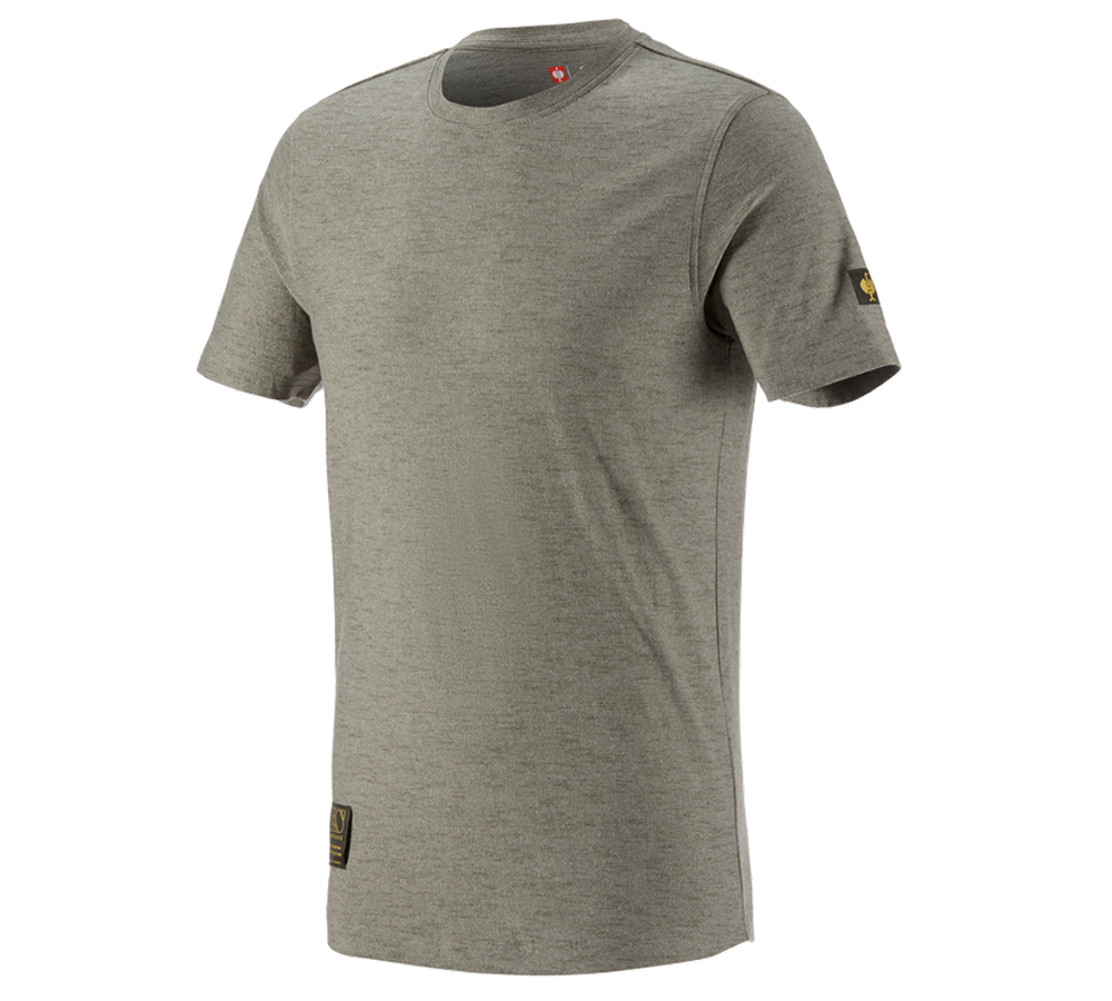 Bovenkleding: T-Shirt e.s.vintage + camouflagegroen melange
