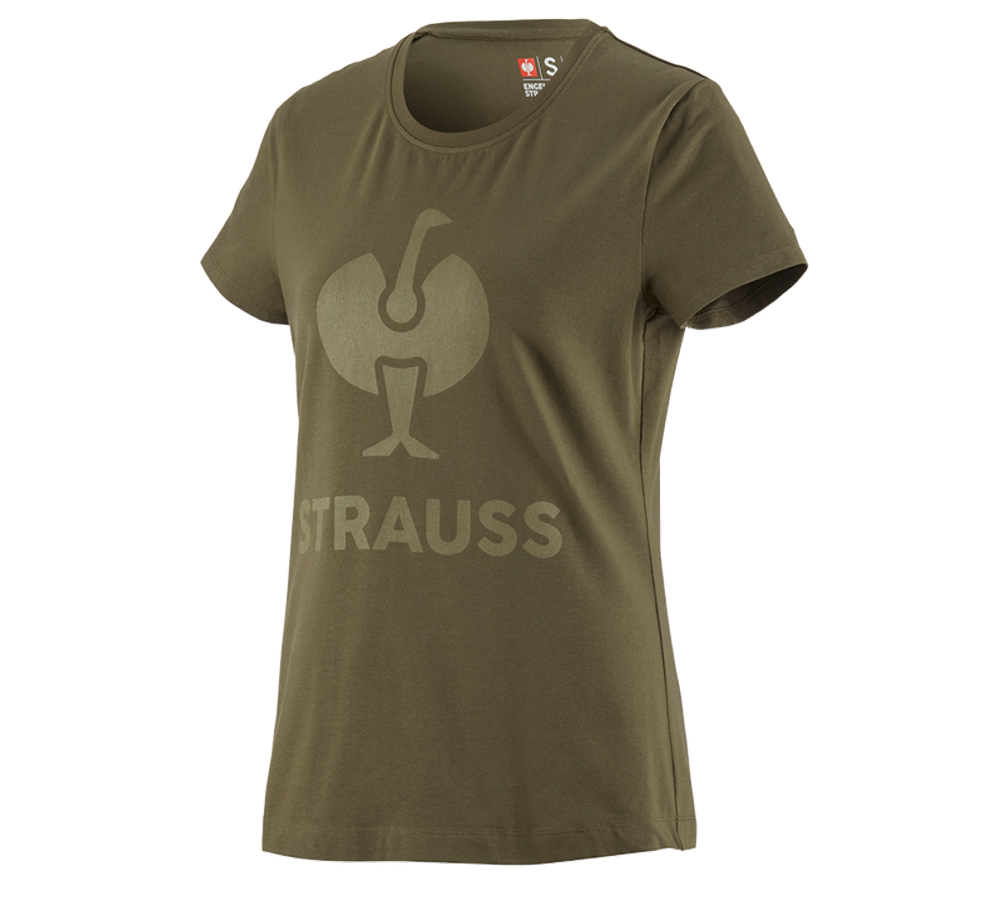 Bovenkleding: T-Shirt e.s.concrete, dames + moddergroen