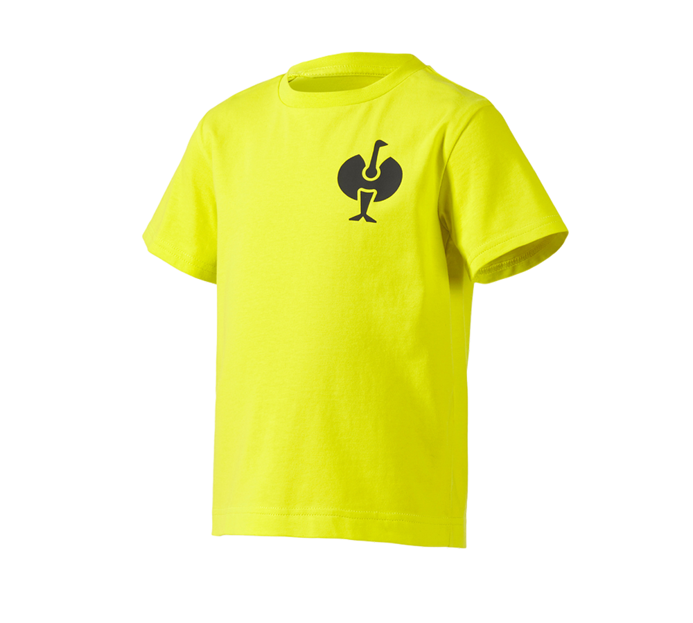 Bovenkleding: T-Shirt e.s.trail, kinderen + zuurgeel/zwart