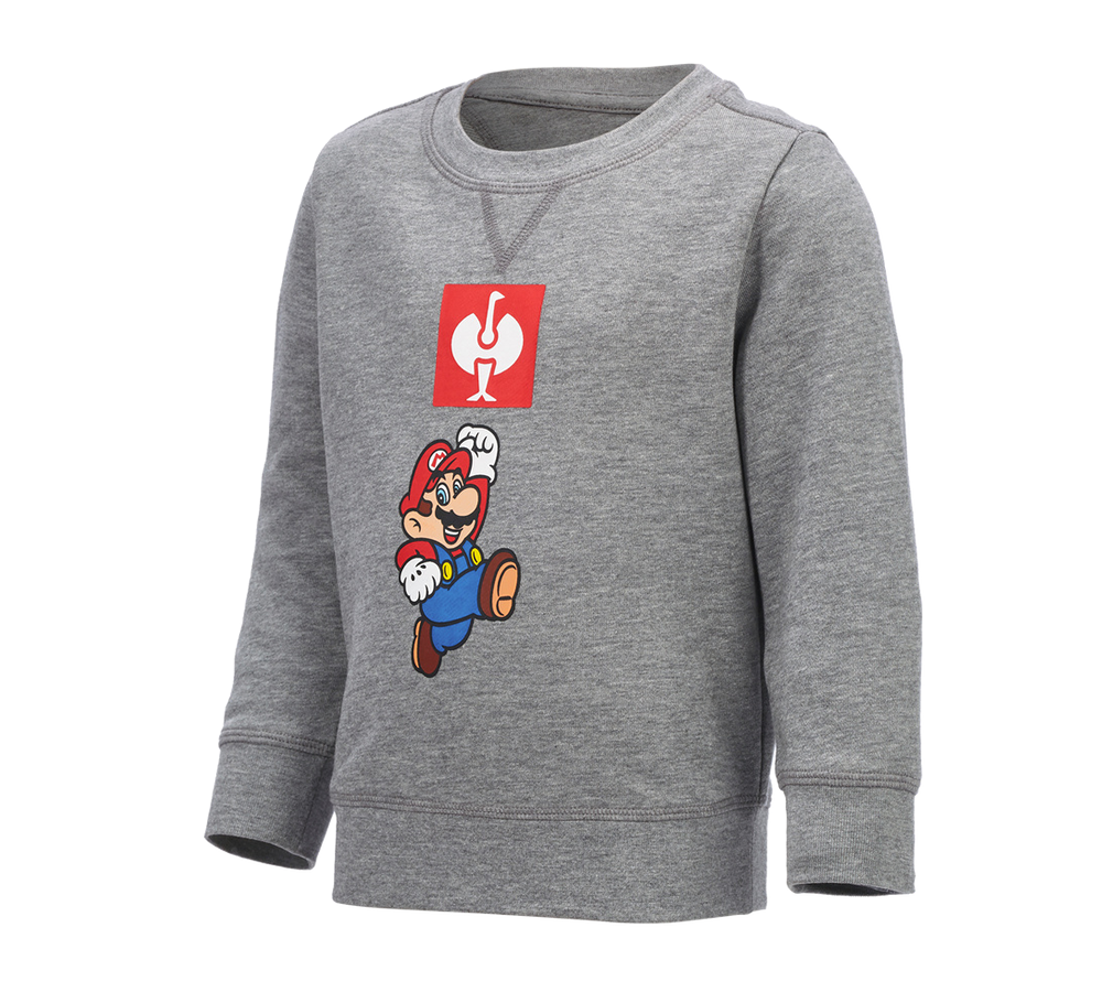 Bovenkleding: Super Mario sweatshirt, kids + grijs mêlee
