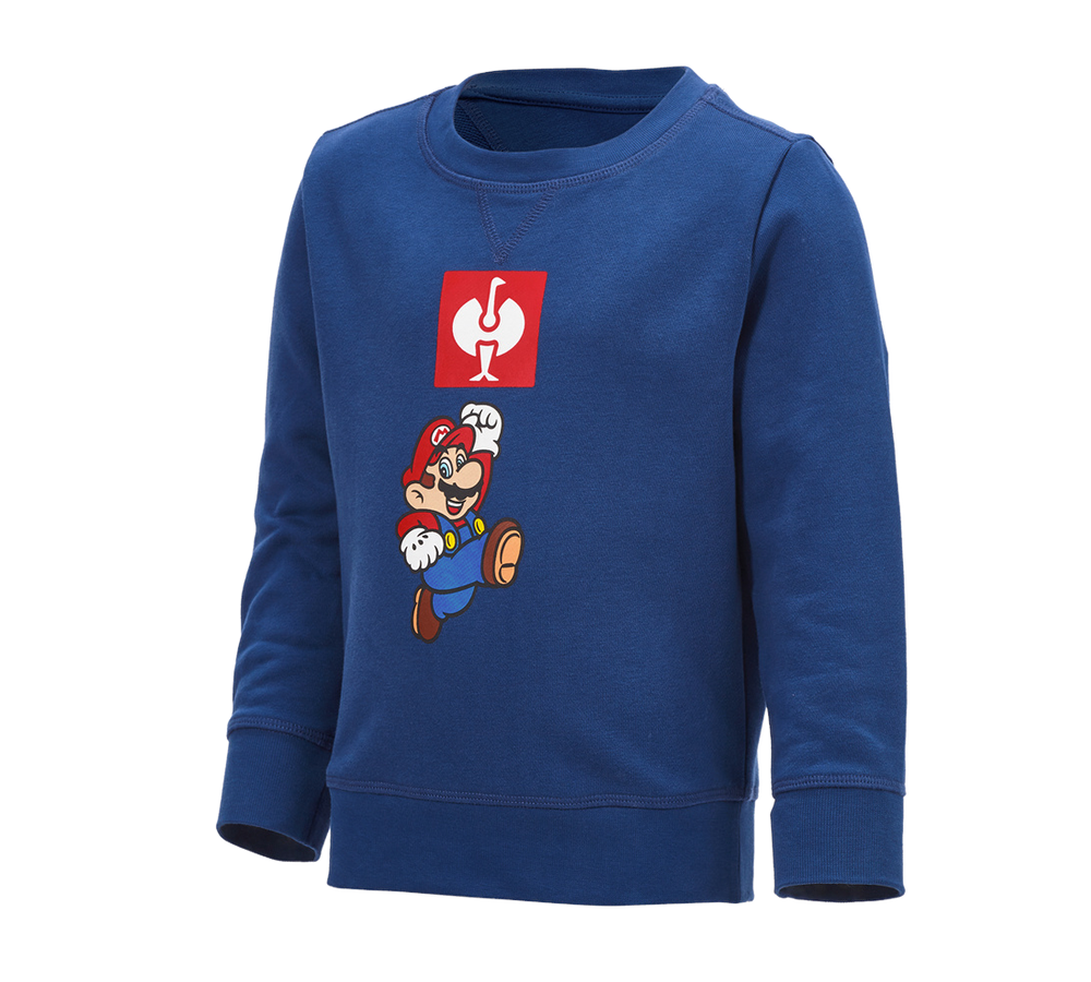 Bovenkleding: Super Mario sweatshirt, kids + alkalisch blauw