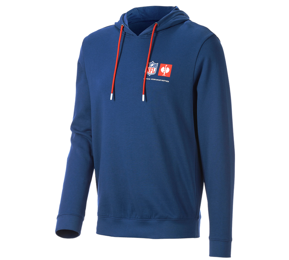 Samenwerkingen: NFL hoodie + neptunusblauw/strauss rood