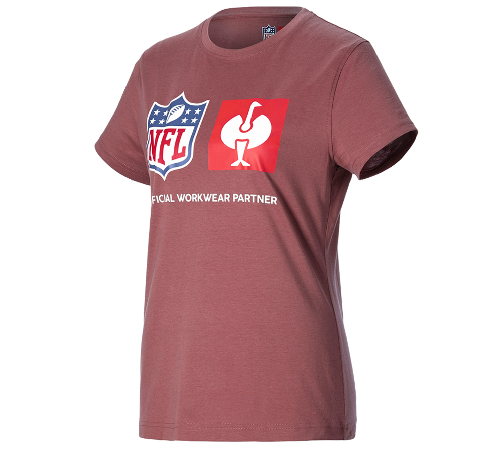 Kleding: NFL T-Shirt cotton, ladies + oxiderood