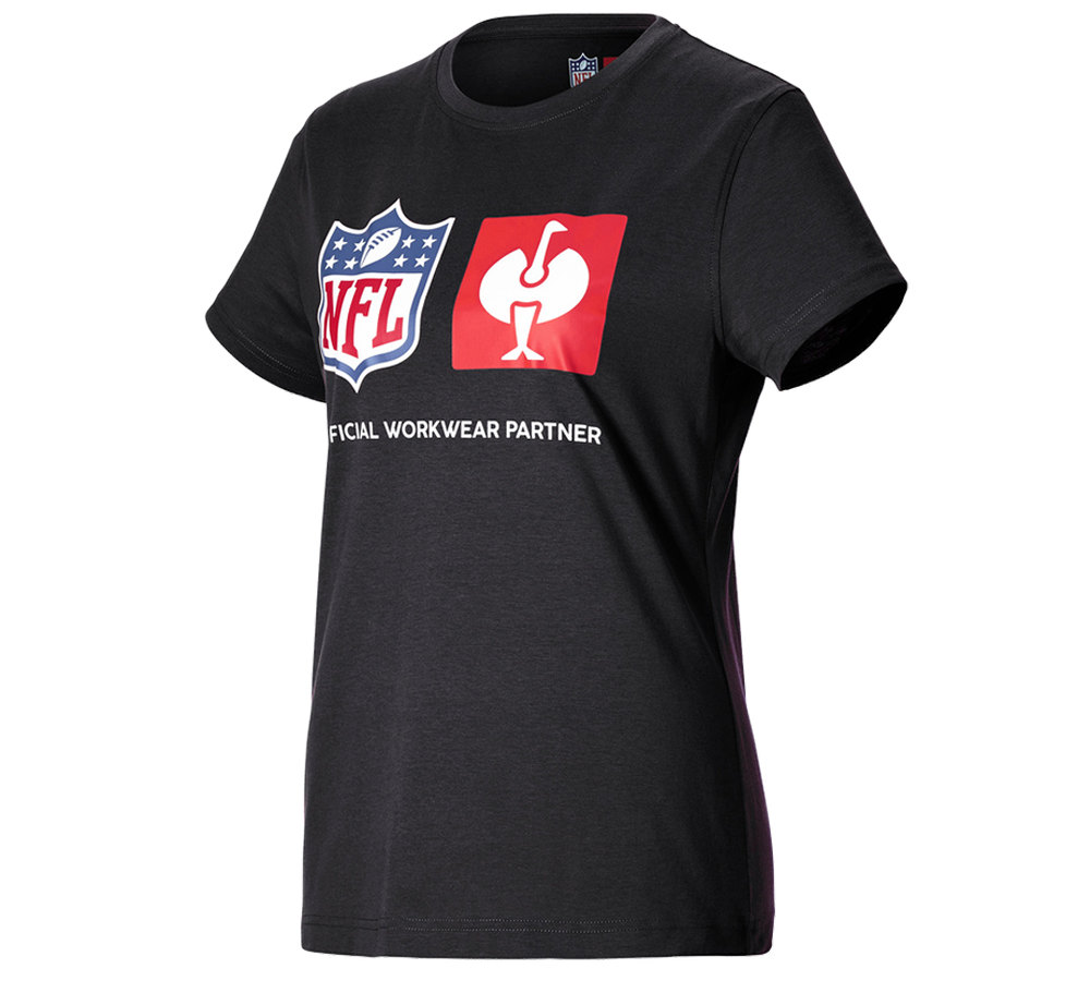 Kleding: NFL T-Shirt cotton, ladies + zwart