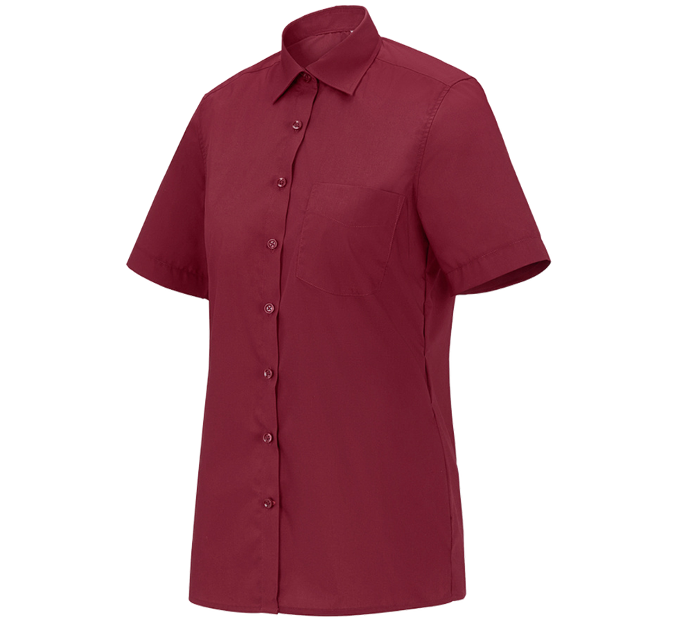 Bovenkleding: e.s. Service-blouse korte mouw + robijn