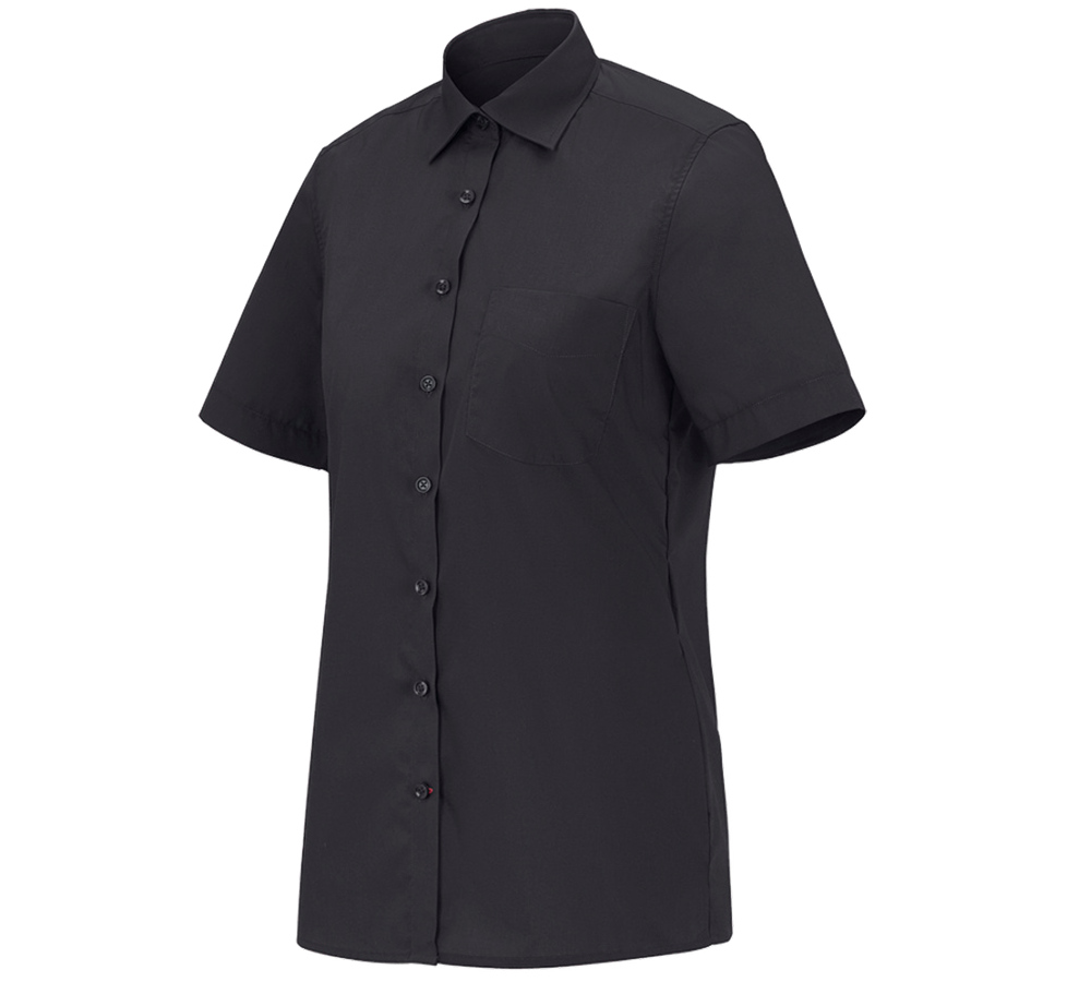 Bovenkleding: e.s. Service-blouse korte mouw + zwart