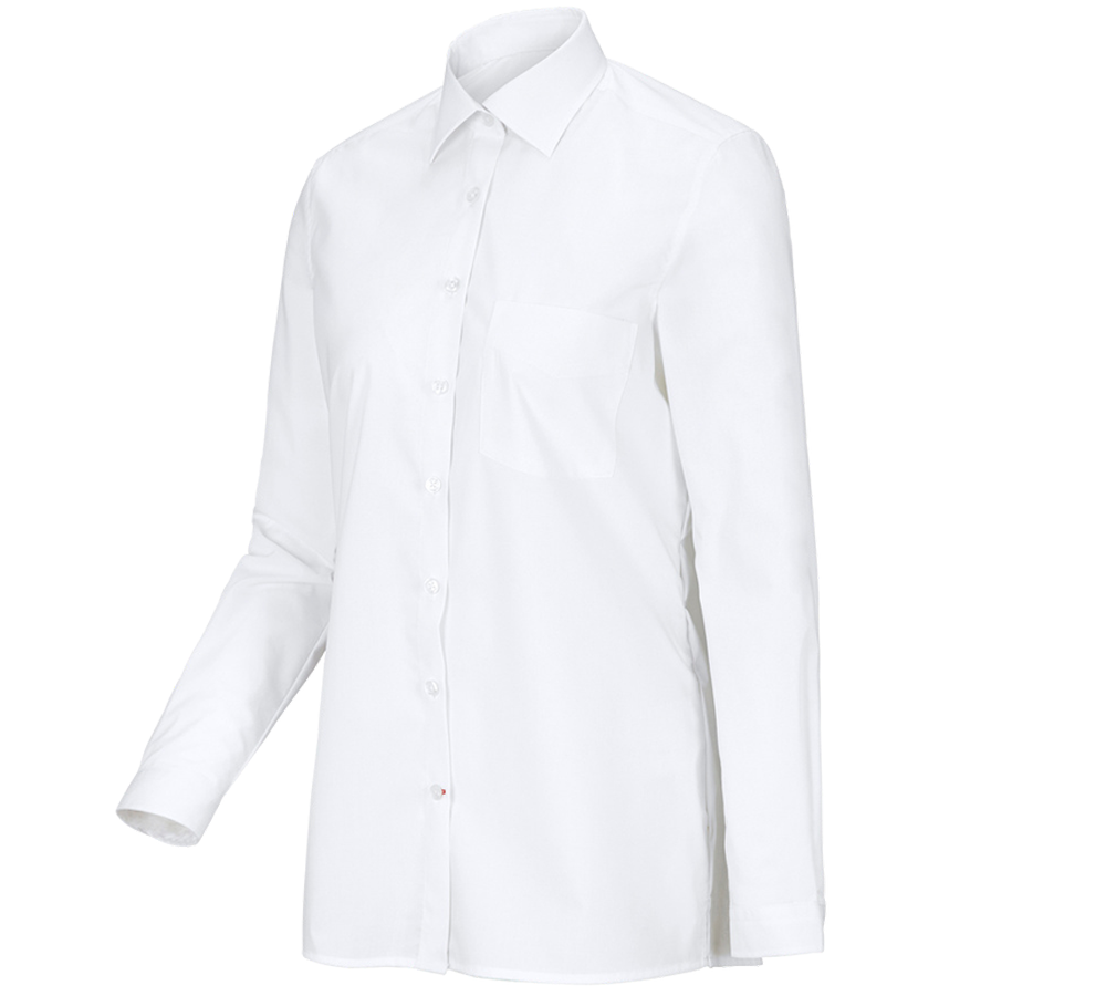 Bovenkleding: e.s. Service-blouse lange mouw + wit