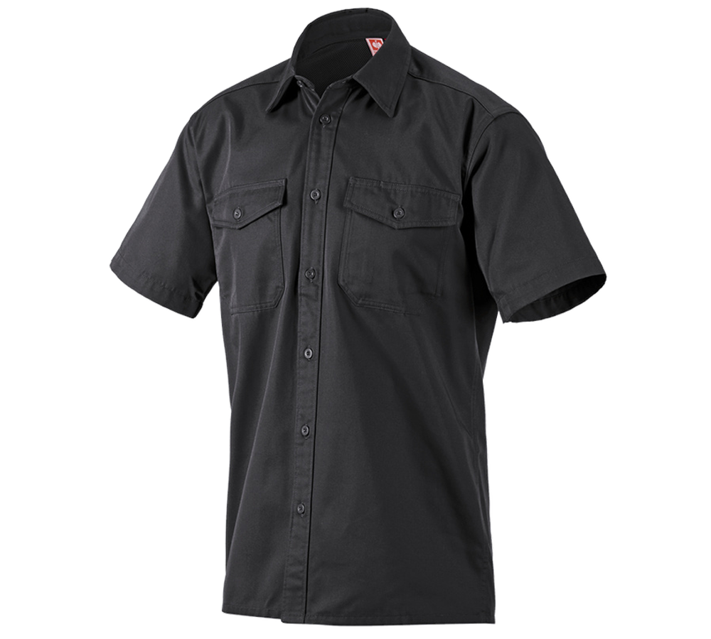 Bovenkleding: Werkhemden e.s.classic, korte mouw + zwart