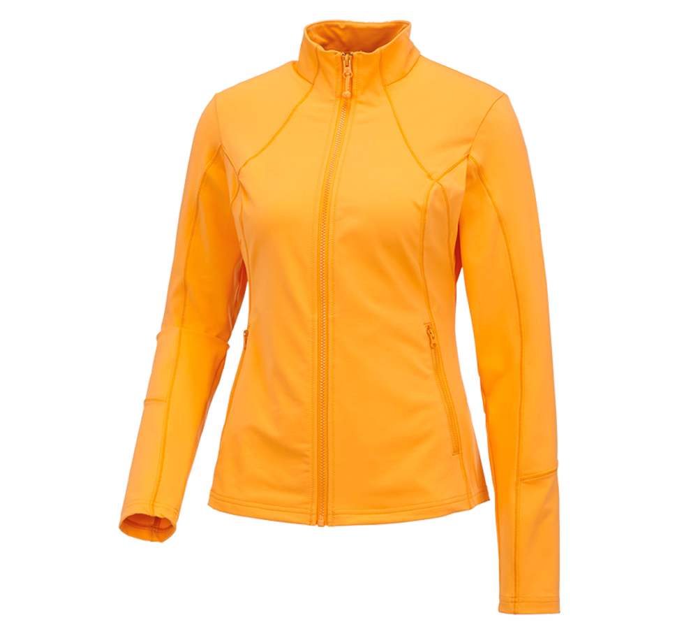 Werkjassen: e.s. Functioneel sweatjack solid, dames + licht oranje