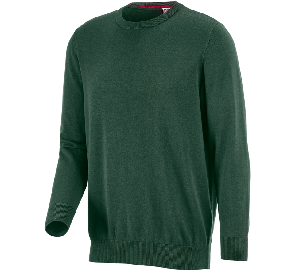 Bovenkleding: e.s. Gebreide pullover, ronde hals + groen