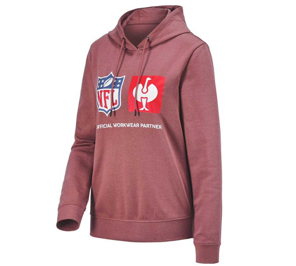 Kleding: NFL Hoodie cotton, ladies + oxiderood