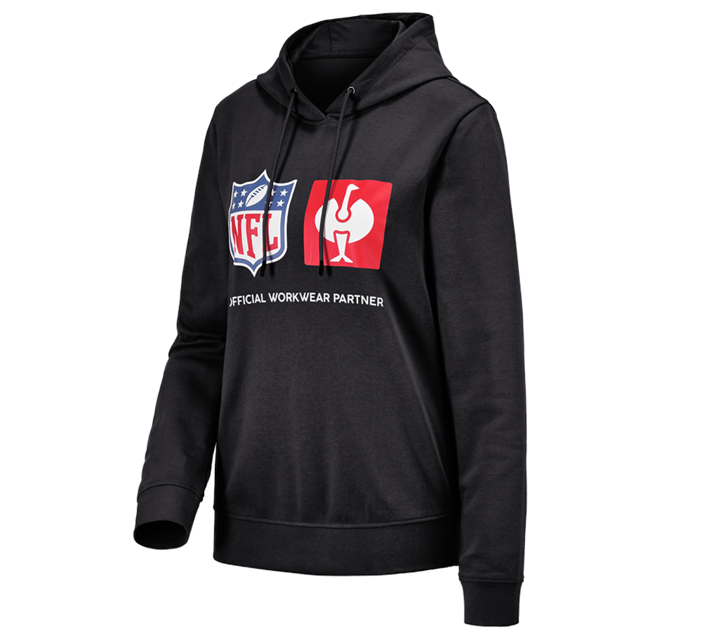 Bovenkleding: NFL Hoodie cotton, ladies + zwart