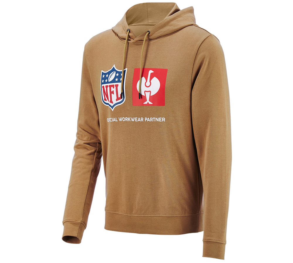 Bovenkleding: NFL Hoodie cotton + amandelbruin