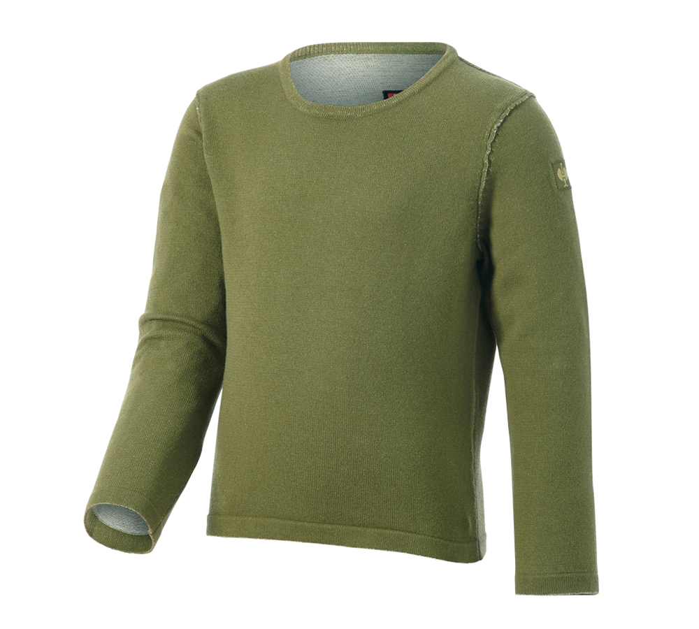 Kleding: Gebreide pullover e.s.iconic, kinderen + berggroen