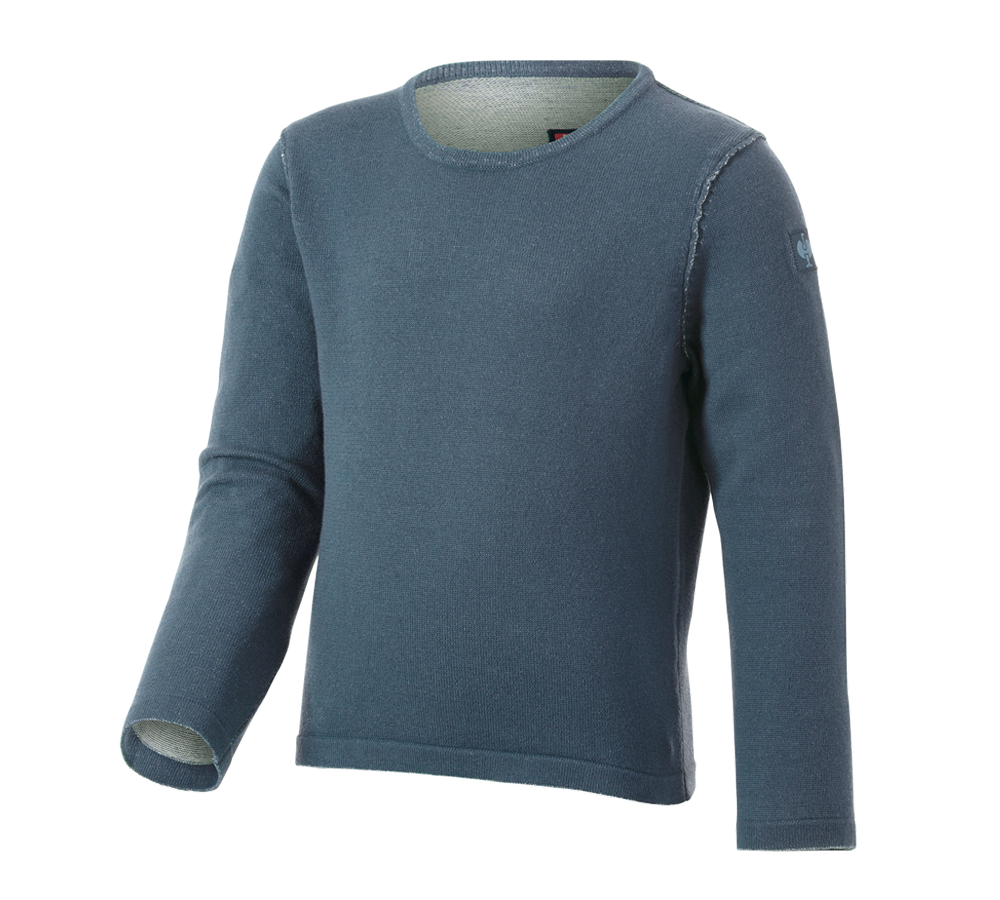 Kleding: Gebreide pullover e.s.iconic, kinderen + oxideblauw