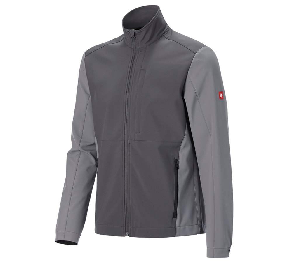 Kleding: Softshelljack e.s.trail pure + carbongrijs/bazaltgrijs