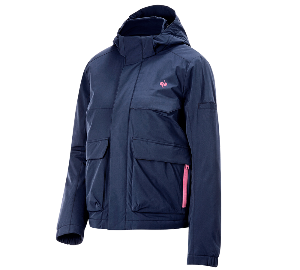 Kleding: Winterjack e.s.trail, dames + diepblauw/tarapink