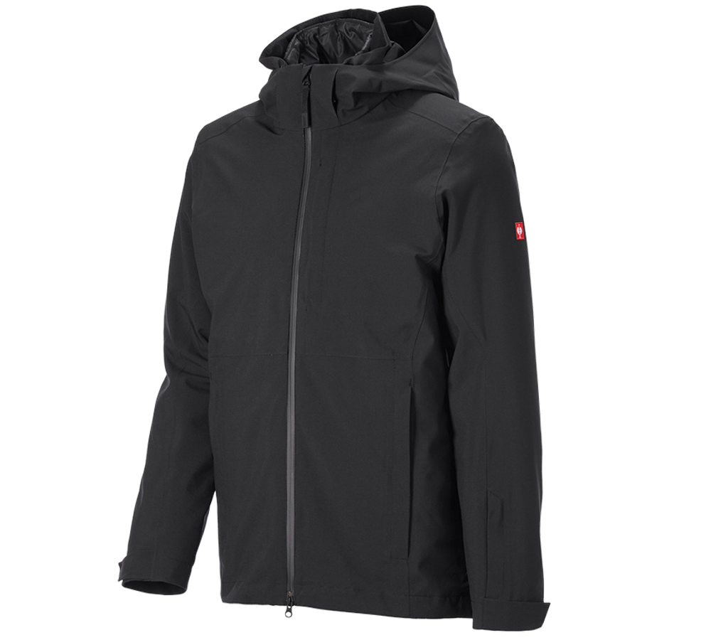 Kleding: 3 in 1 functionele jack e.s.trail snow + zwart