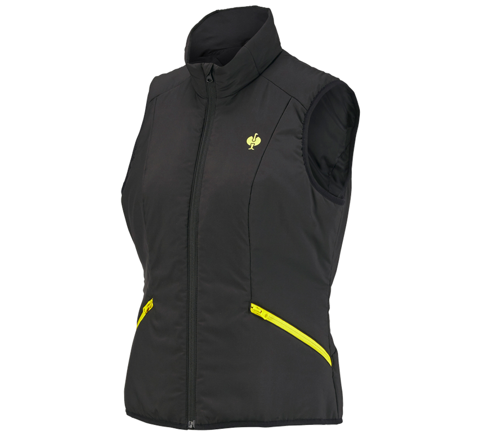 Werkvesten: Bodywarmer e.s.trail, dames + zwart/zuurgeel