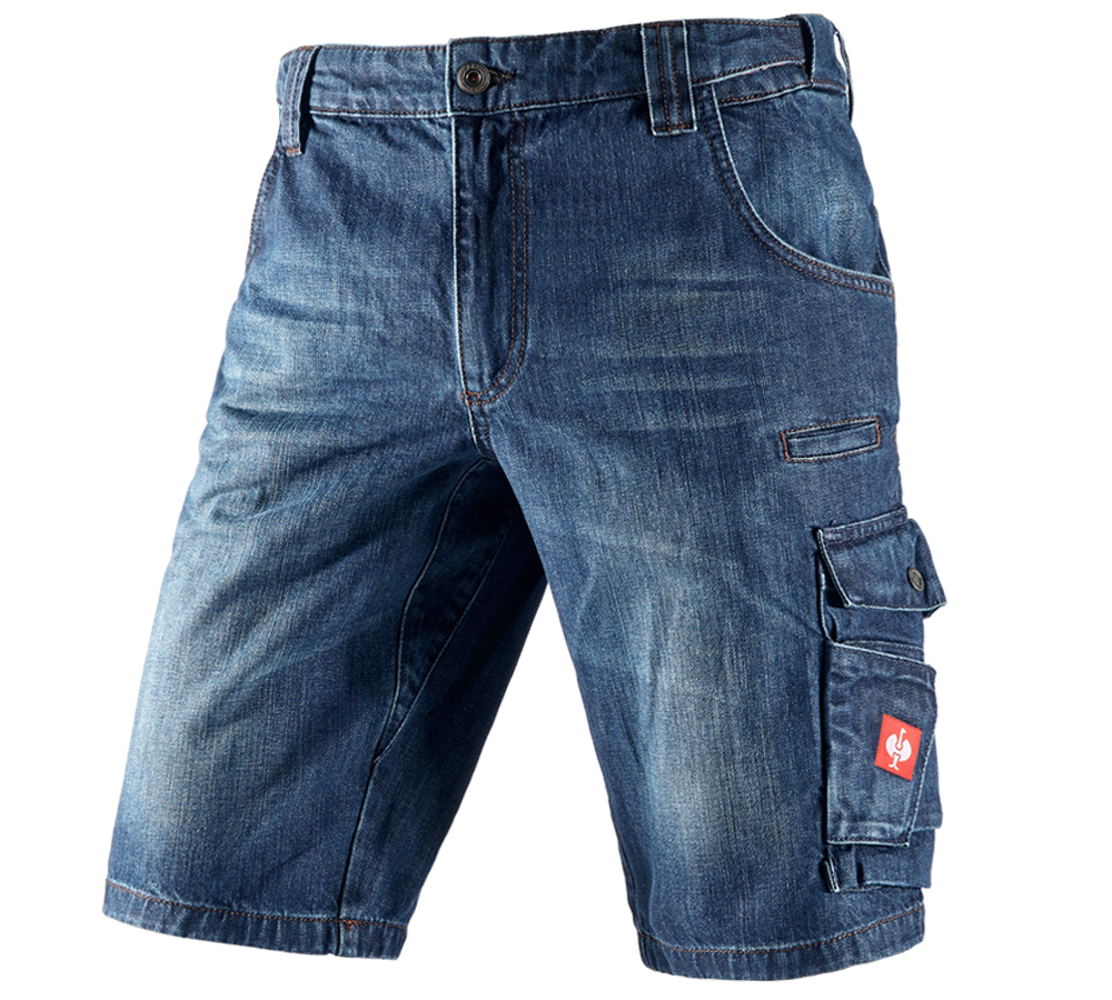 Werkbroeken: e.s. Worker-jeans-short + darkwashed