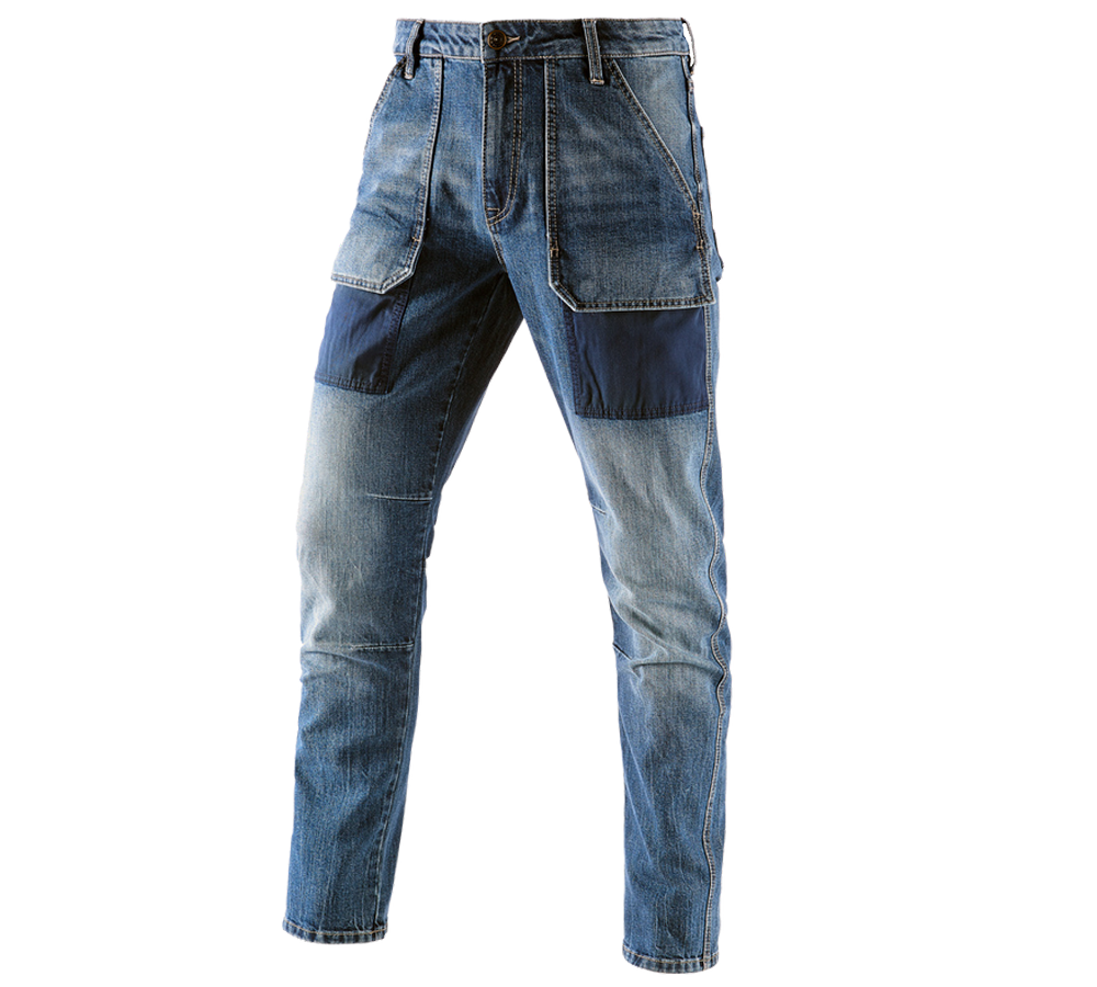 Onderwerpen: e.s. 7- pocket-jeans POWERdenim + stonewashed