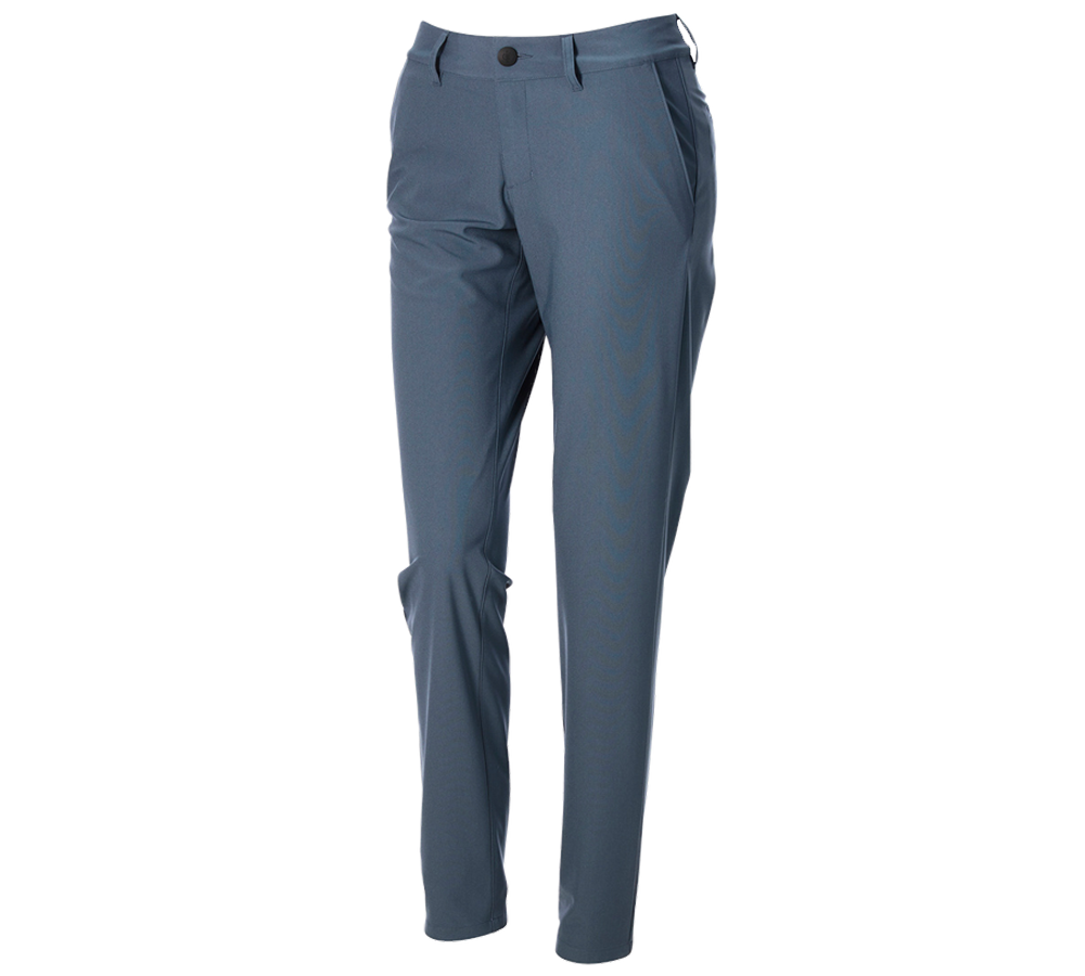 Werkbroeken: Werkbroek Chino e.s.work&travel, dames + ijzerblauw