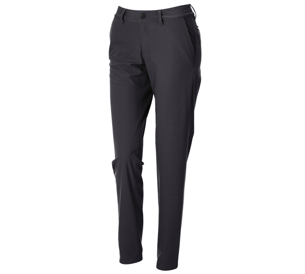 Werkbroeken: Werkbroek Chino e.s.work&travel, dames + zwart