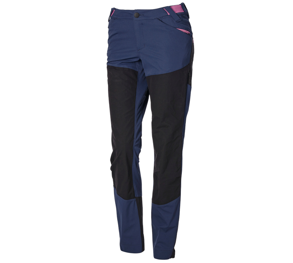 Kleding: Hybrid Functionele broek e.s.trail, dames + diepblauw/tarapink