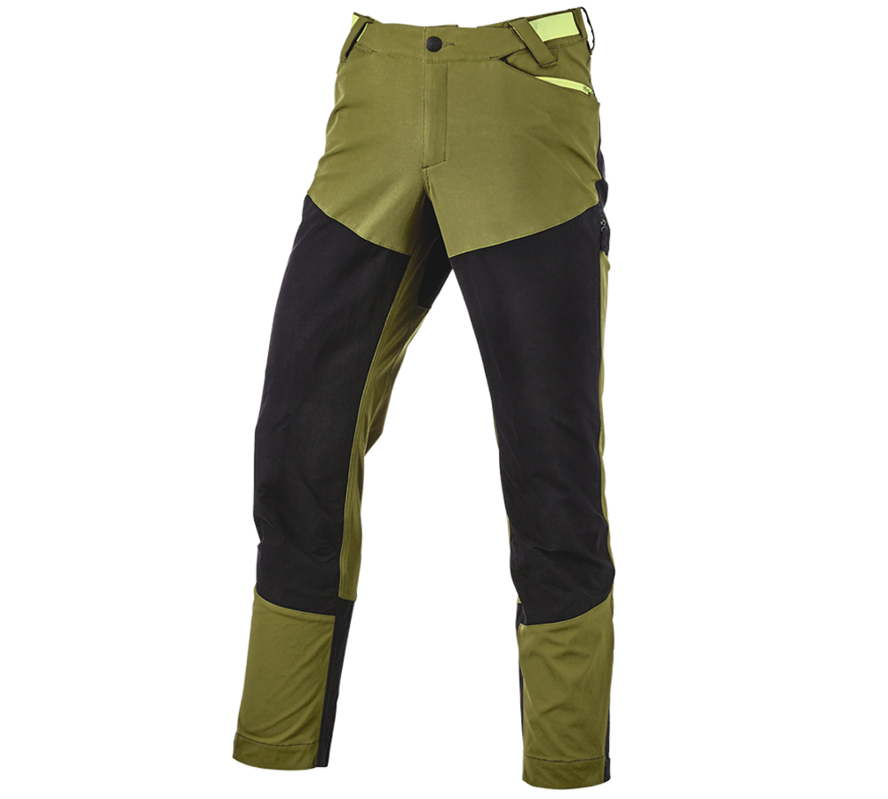 Werkbroeken: Hybrid Functionele broek e.s.trail + jeneverbesgroen/limegroen