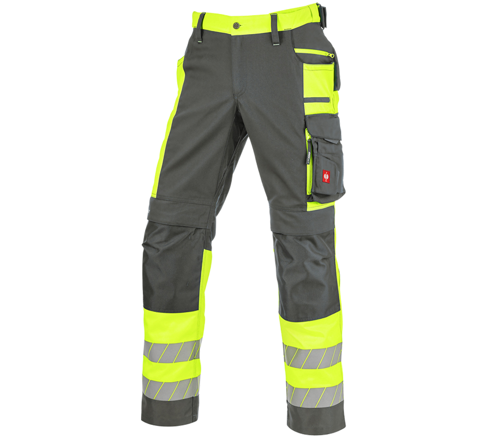 Kleding: Veiligheidswerkbroek e.s.motion 24/7 + antraciet/signaalgeel