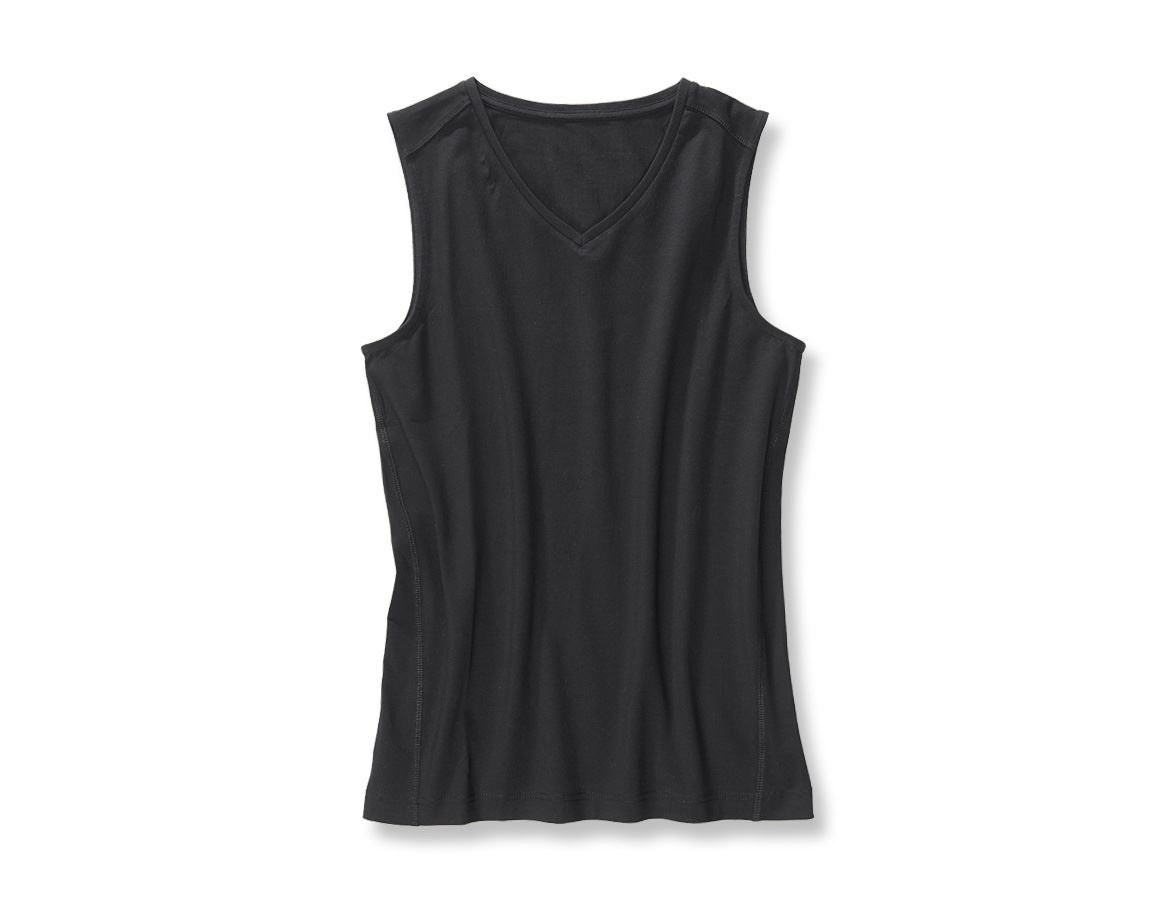 Ondergoed | Thermokleding: e.s. Cotton stretch athletic shirt + zwart