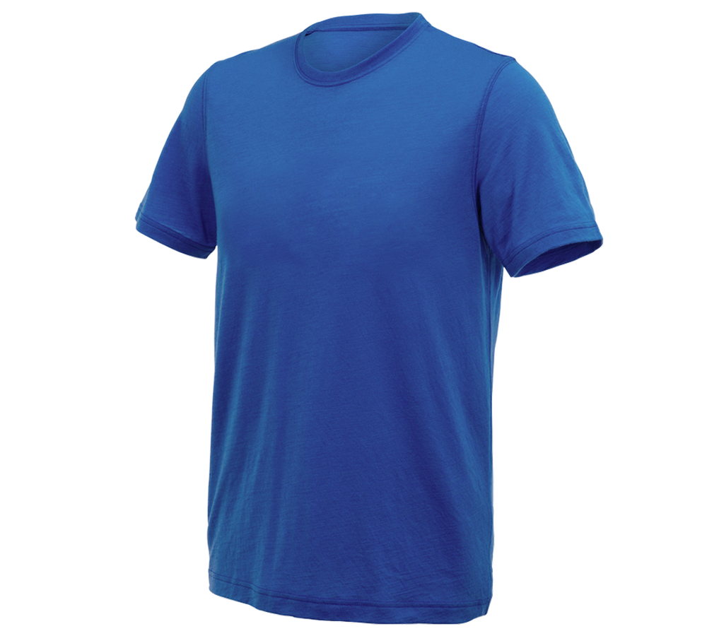 Bovenkleding: e.s. T-Shirt Merino light + gentiaanblauw