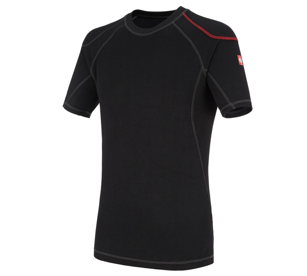 Ondergoed | Thermokleding: e.s. Functionele-T-shirt basis-warm + zwart