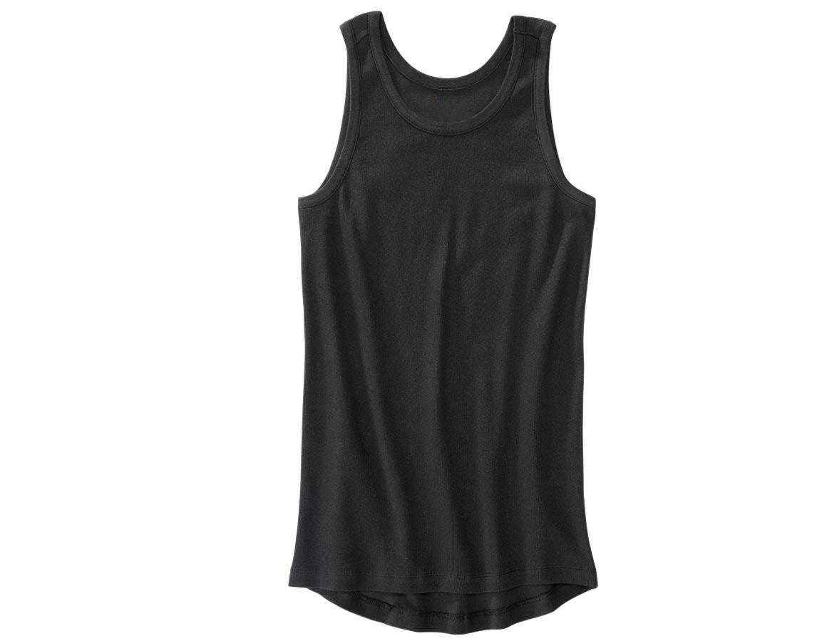 Ondergoed | Thermokleding: e.s. Cotton rib tank-shirt + zwart