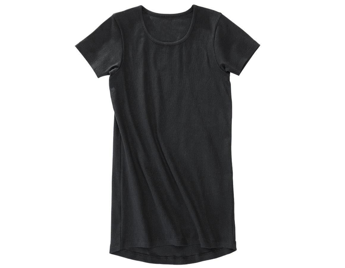 Onderwerpen: e.s. Cotton rib T-shirt + zwart