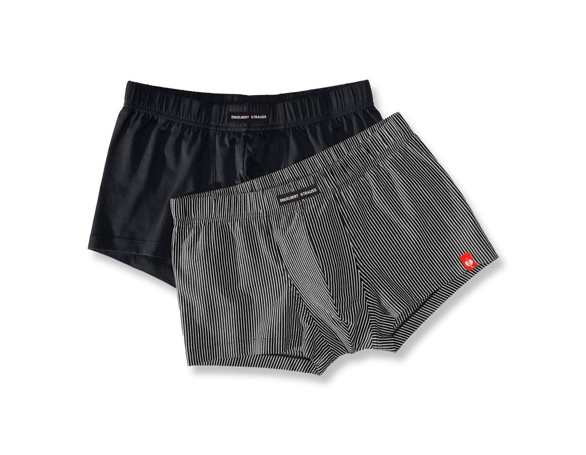 Ondergoed | Thermokleding: e.s. modal pants,  per 2 + zwart+zwart/wit gestreept