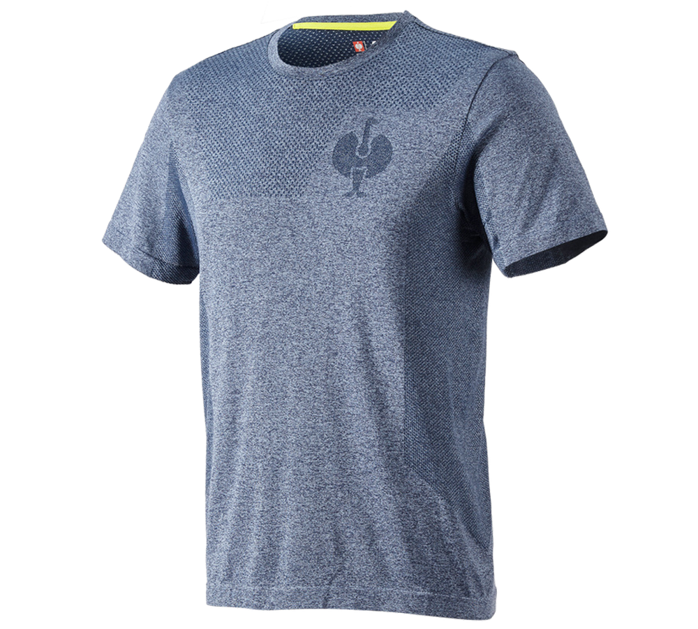 Bovenkleding: T-Shirt seamless  e.s.trail + diepblauw melange