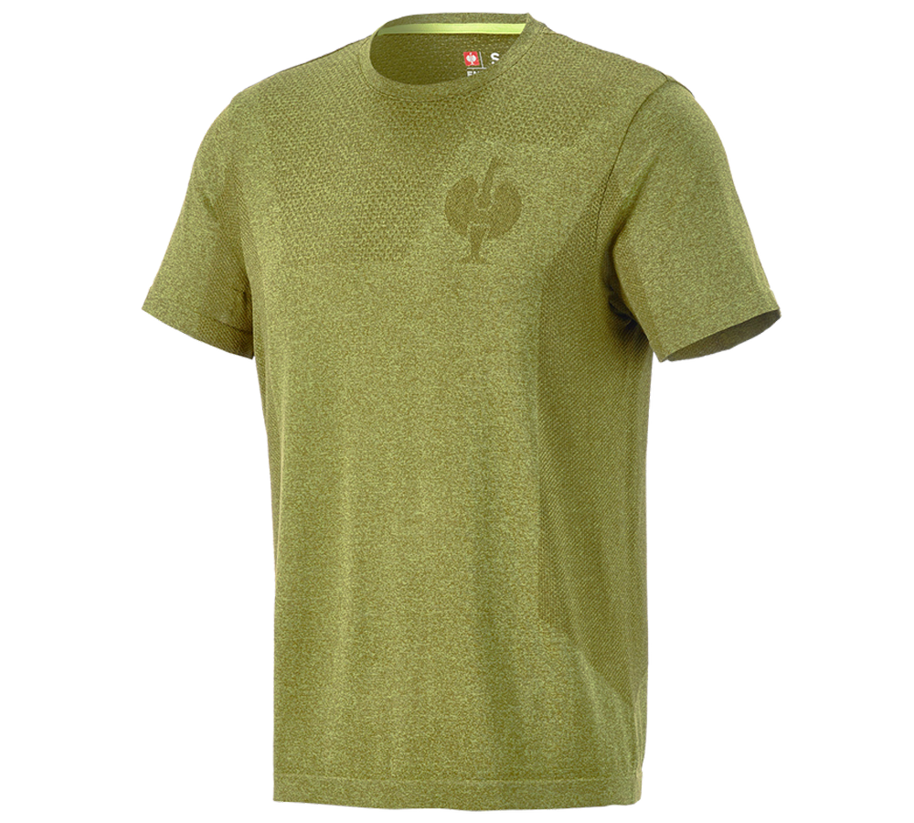 Kleding: T-Shirt seamless  e.s.trail + jeneverbesgroen melange