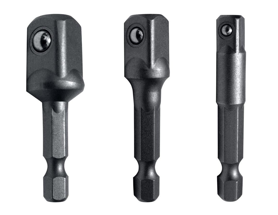 Dopsleutel: e.s. adapter-set voor boormachine 1/4+ 3/8+ 1/2